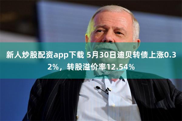 新人炒股配资app下载 5月30日迪贝转债上涨0.32%，转股溢价率12.54%